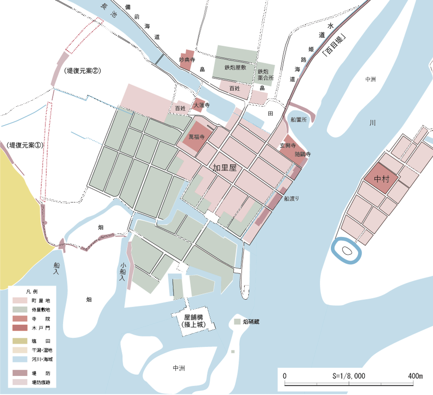 Restored Map of the Ikeda Era Castle Town