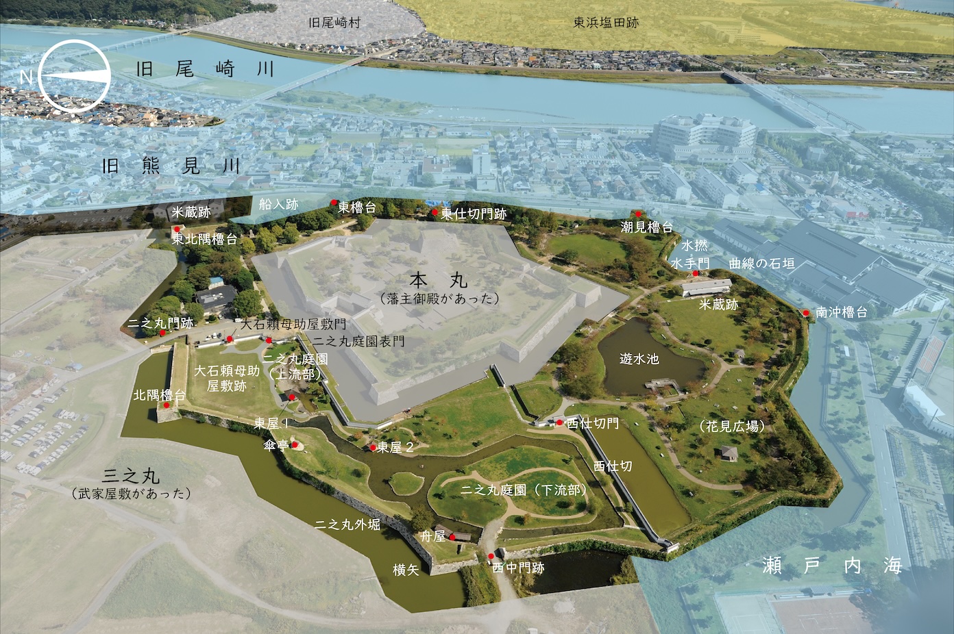 【Restoration of the Akō Castle Ruins Ninomaru and Edo Period Landscape】