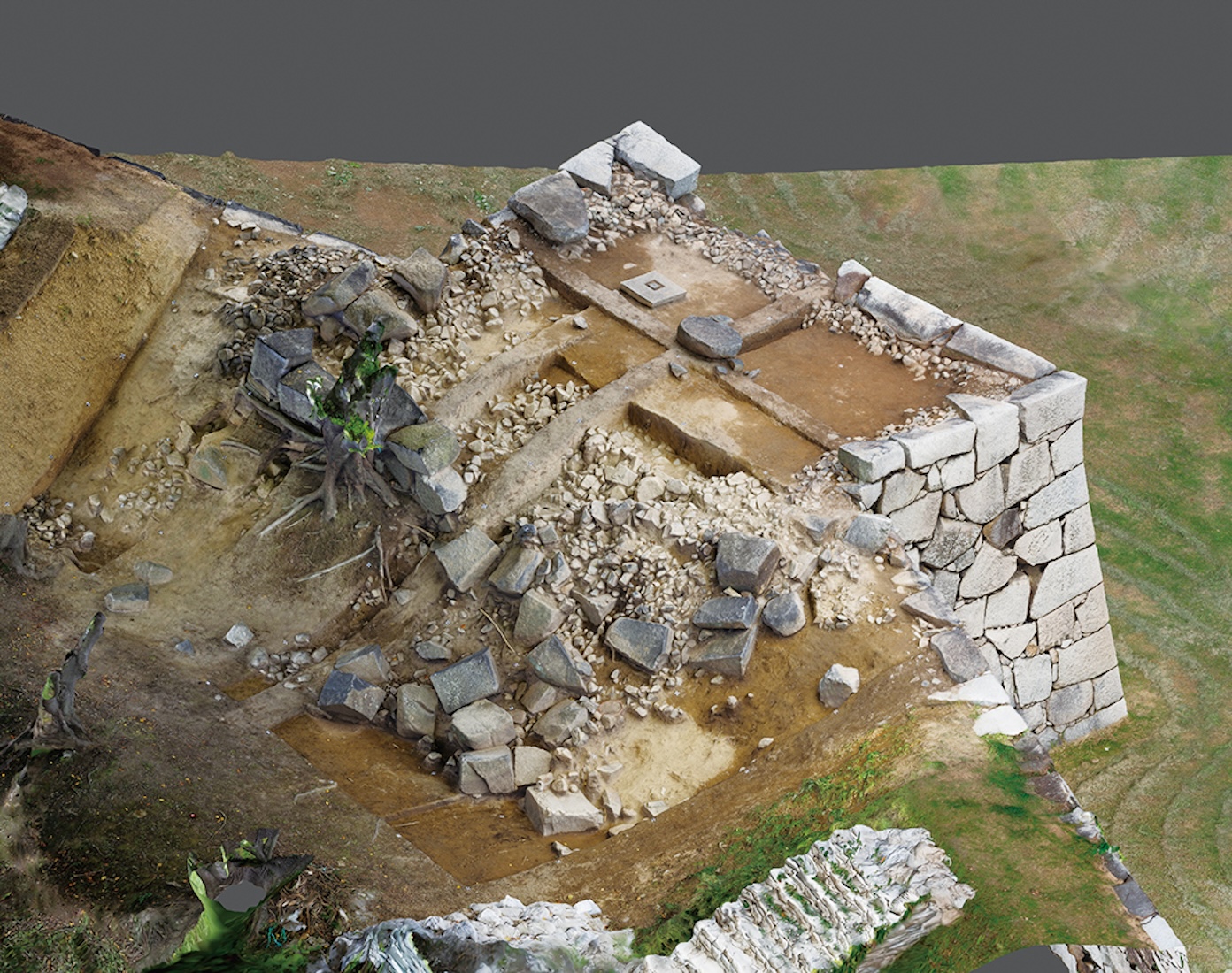 【Excavation of Akō Castle Ruins Ninomaru East Yagura Base (3D Model)】