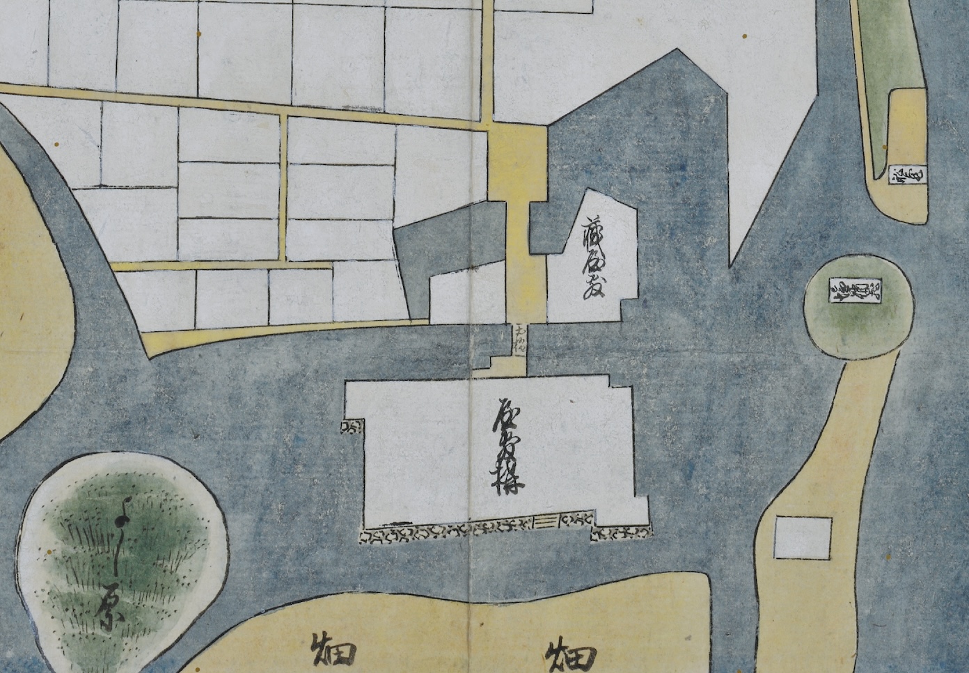【Enlarged View of the Residential Compound from ”Map of Akō Castle Town under Commissioner Matsudaira’s Domain” (Property of Akō City Museum of History)】