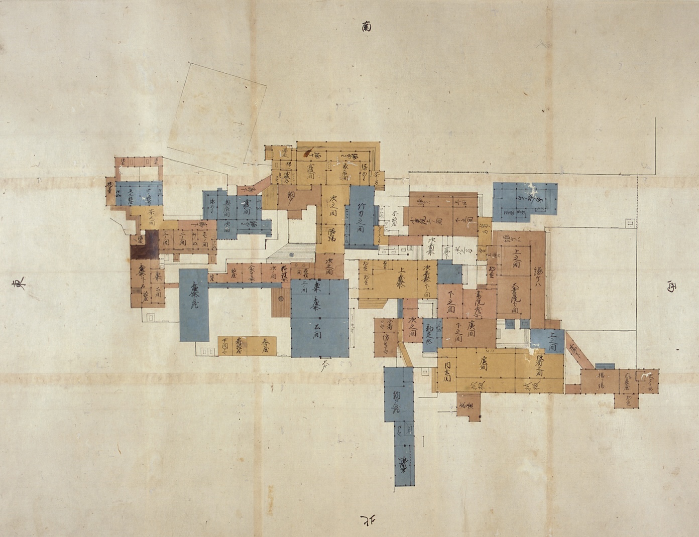 【“Map of the Akō Castle Palace (Spare)” (Property of the Historiographical Institute, University of Tokyo)】