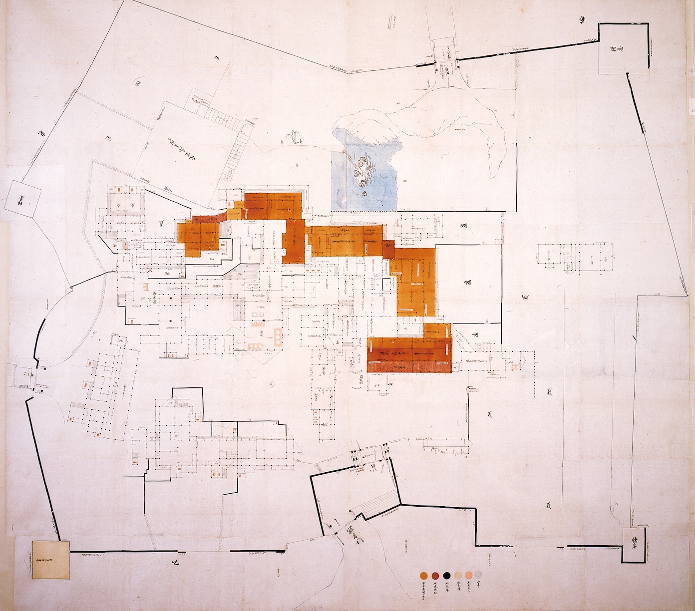 【Diagram of the Akō Castle Honmaru (Property of Tatsuno Municipal History and Culture Museum)】